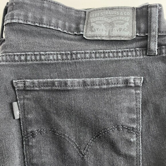 Levi's Jeans Women 32 Black 711 Skinny High Rise Stretch Denim Neutral Western - Picture 13 of 13